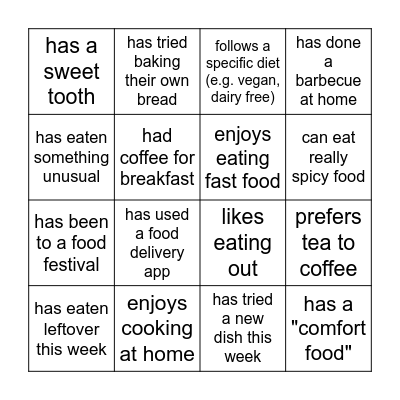 Find someone who... Bingo Card