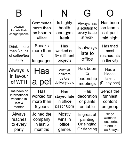 iMobile Bingo Card