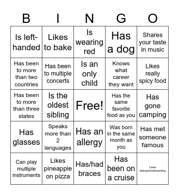 Icebreaker Bingo: Find Someone Who Bingo Card