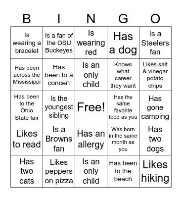 Icebreaker Bingo: Find Someone Who Bingo Card