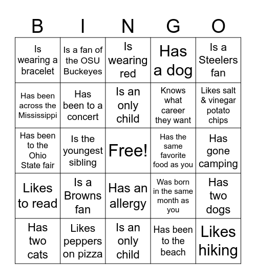 Icebreaker Bingo: Find Someone Who Bingo Card