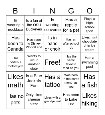Icebreaker Bingo: Find Someone Who Bingo Card