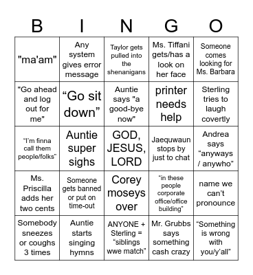 I- REALLY MISS MY... Bingo Card