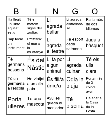 BUSCA ALGÚ QUE... Bingo Card