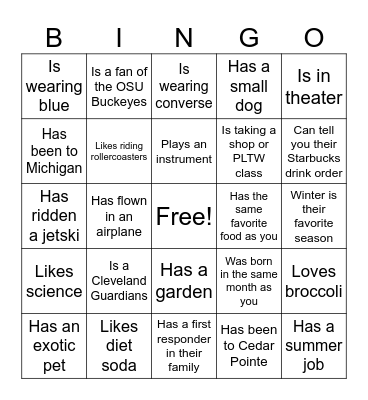 Icebreaker Bingo: Find Someone Who Bingo Card