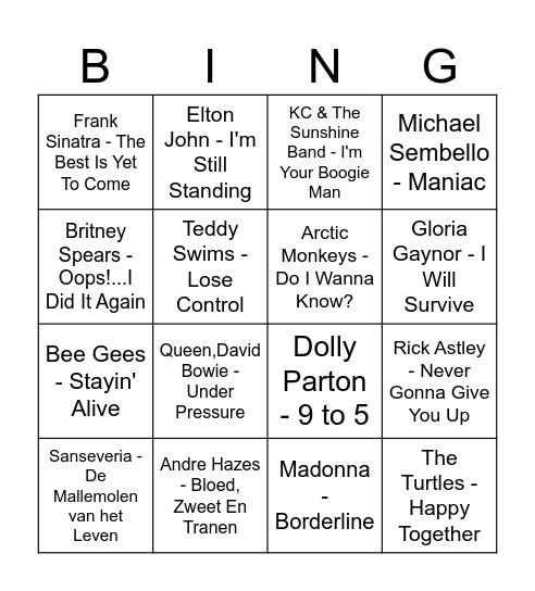 Strategie & Beleid Samenleving Playlist-bingo Card