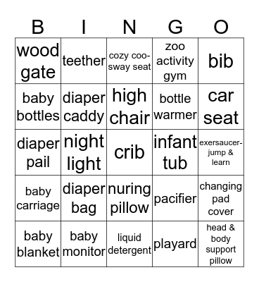 WELCOME BABY CORNELL ! Bingo Card