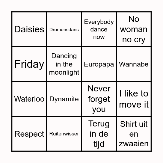 Back to School Bingo Card