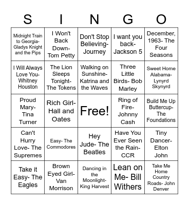 Bingo for DVVH Bingo Card