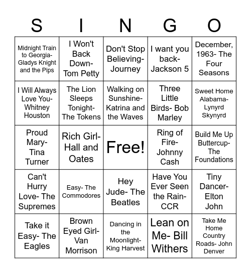 Bingo for DVVH Bingo Card