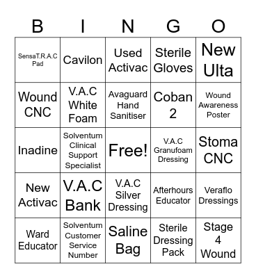 Photo Bingo Card