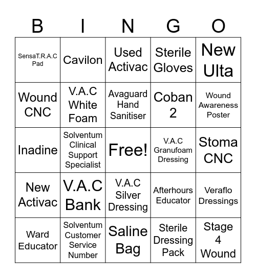 Photo Bingo Card