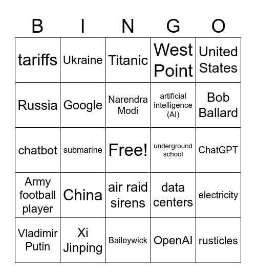 CNN 10 9/3/25 Bingo Card