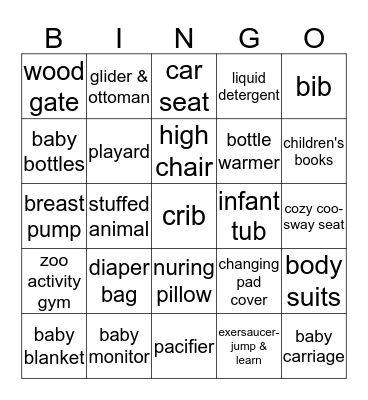 WELCOME BABY CORNELL ! Bingo Card
