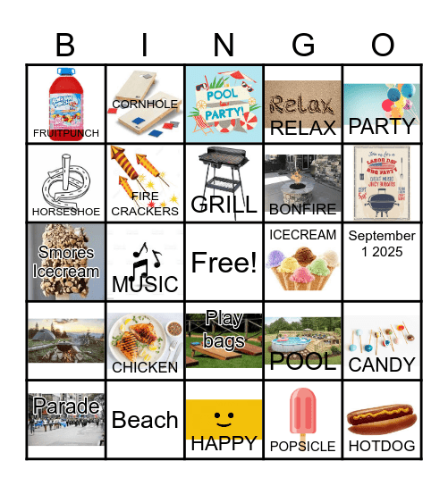 LABOR DAY Bingo Card