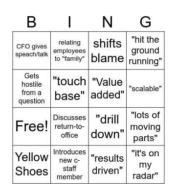 AoA Bingo Card