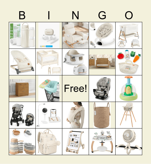 Baby Charlotte's Gifts Bingo Card