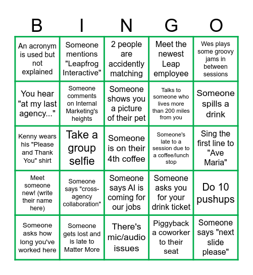 MATTER MORE BINGO Card