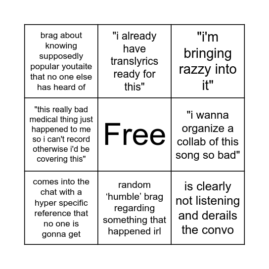 emi bingo Card
