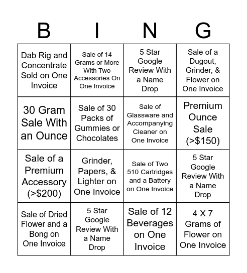 Seton Bing Bingo Card