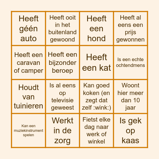 Eikstraat Bingo Card