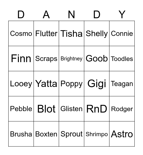 Twisted Bingo Card