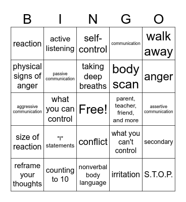 Social Groups Bingo Card