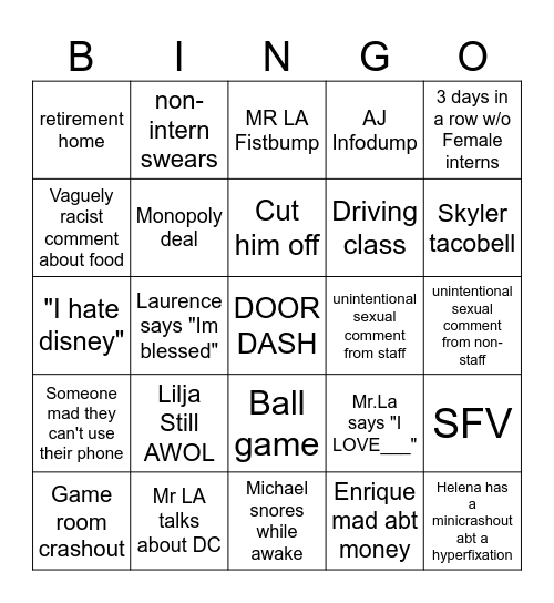 Bingo Card