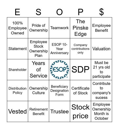 The Pinske Edge 2025 Bingo Card