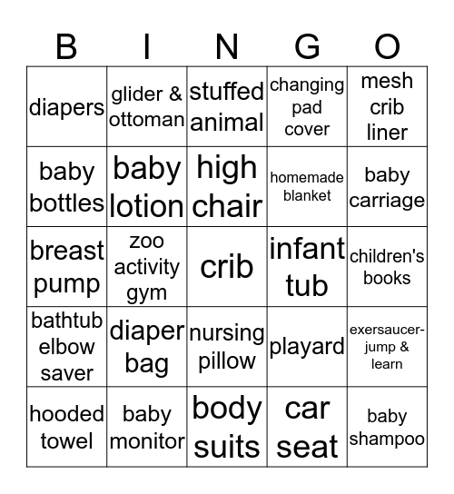 WELCOME BABY CORNELL ! Bingo Card