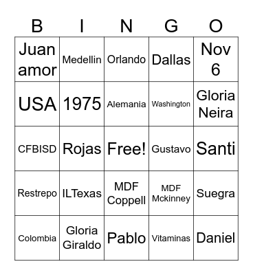 Dolly cumple 50 Bingo Card