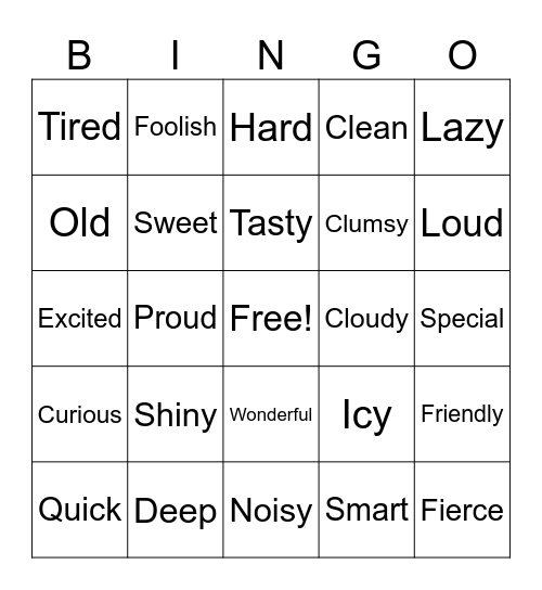 Sight Word Red Bingo Card