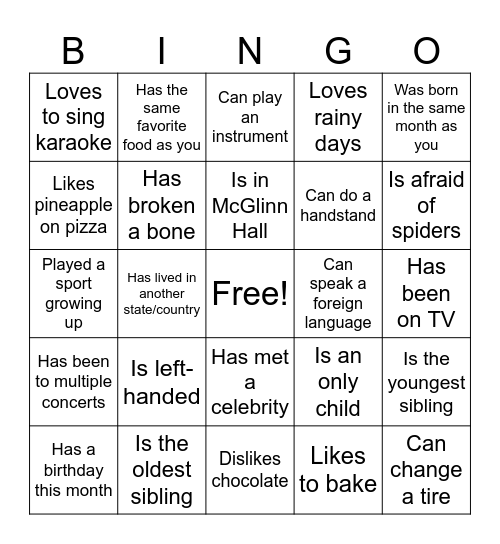 EWBingo!! Bingo Card