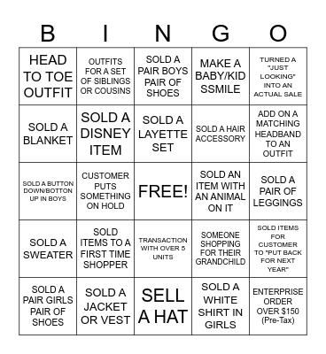 September Week 1 Bingo Card