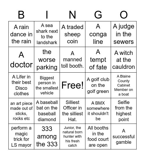 BINGO! Bingo Card