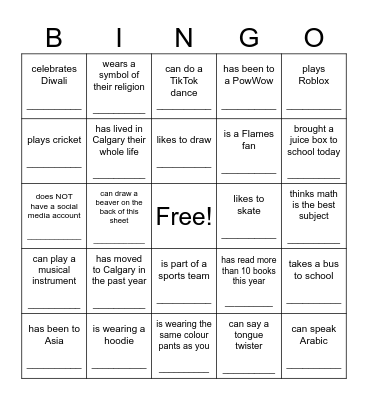 BAZ BINGO: Find someone who... Bingo Card