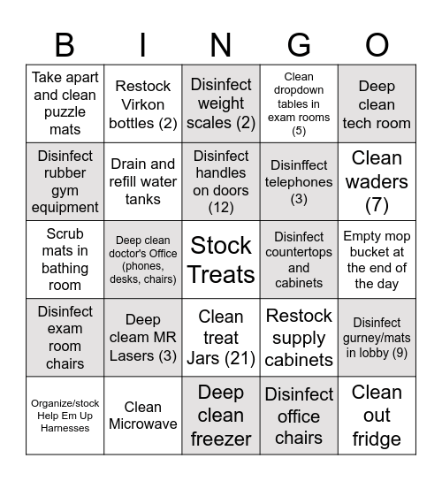 Complete the Board to win! Bingo Card