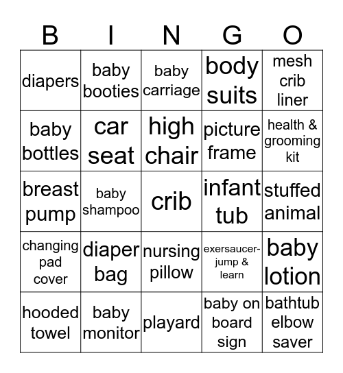 WELCOME BABY CORNELL ! Bingo Card