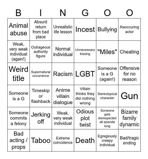Tomorrow's Teachings Bingo Card
