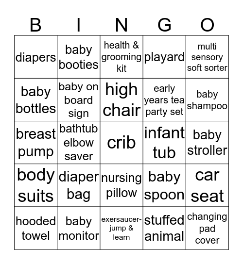 WELCOME BABY CORNELL ! Bingo Card