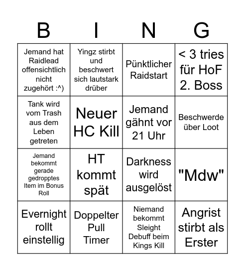 Lappen Bingo Card