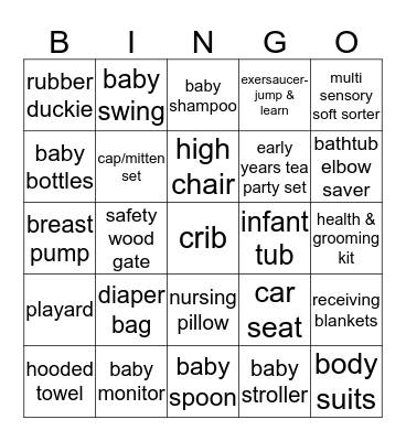 WELCOME BABY CORNELL ! Bingo Card