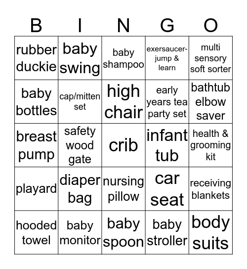 WELCOME BABY CORNELL ! Bingo Card