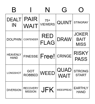 BINGO BASH for MAHJ 48 Bingo Card