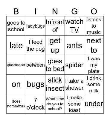 unit 6& 7 Bingo Card