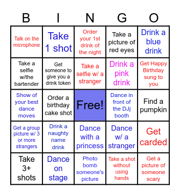 Jaz & Ella's Birthday Bash Bingo Card