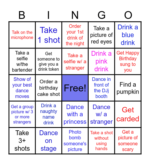 Jaz & Ella's Birthday Bash Bingo Card