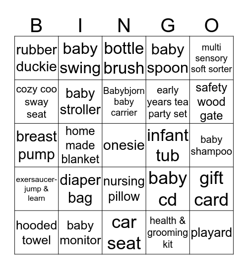 WELCOME BABY CORNELL ! Bingo Card