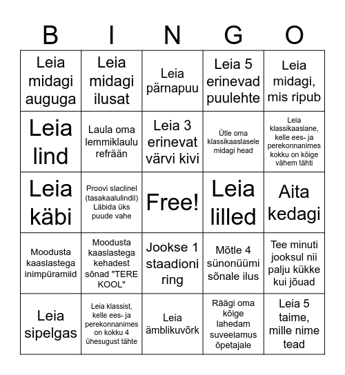 Bingo Card