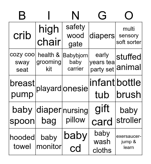 WELCOME BABY CORNELL ! Bingo Card